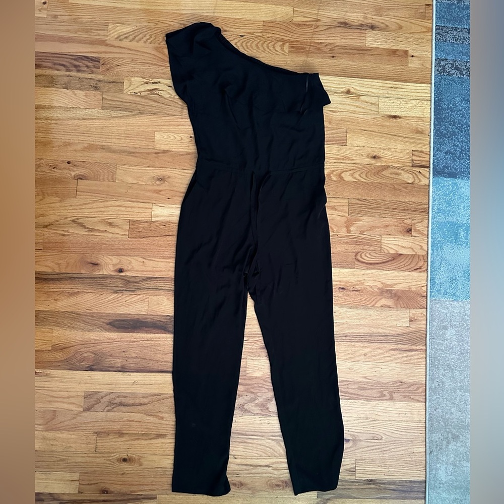 Kenneth Cole Black One-Shoulder Jumpsuit